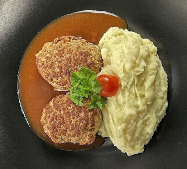 Fleischpflanzerl mit Kartoffelpüree